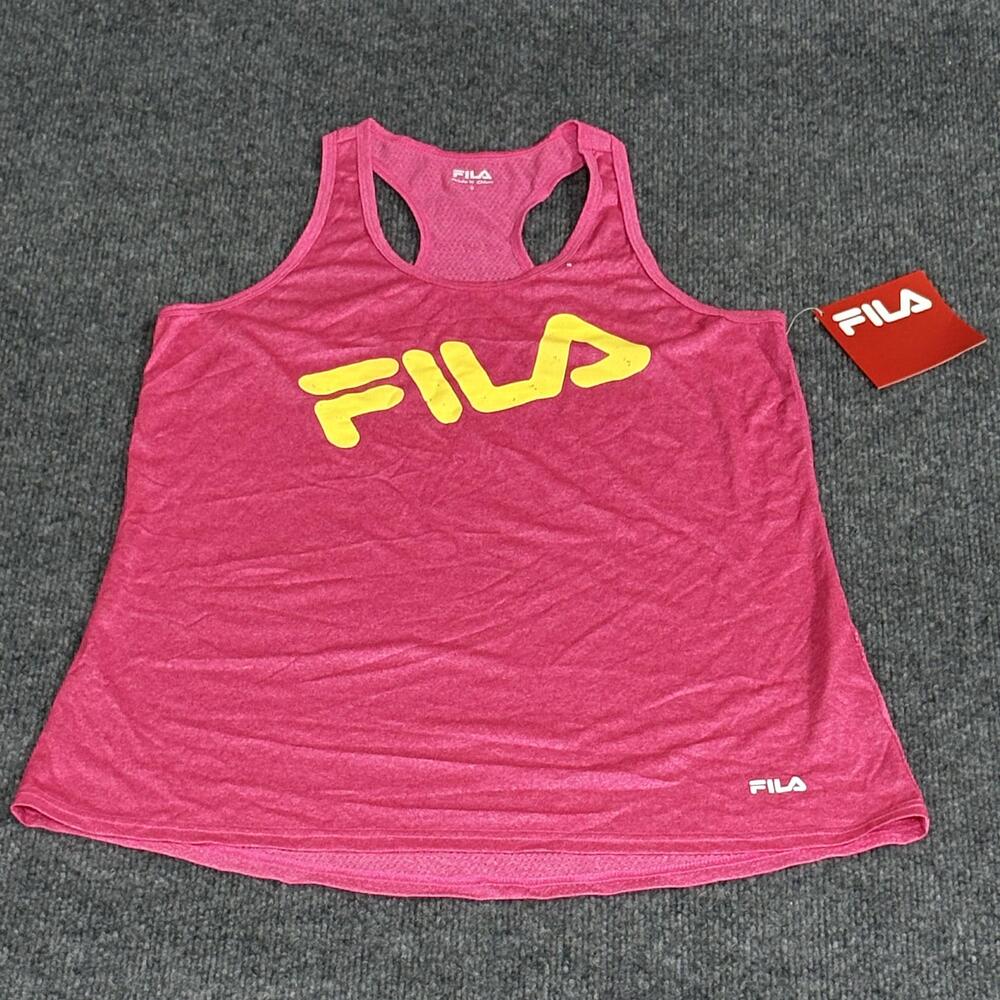 Fila Tank Top Womens Small Pink Move It Loose Lightweight Athletic Gym Racerback
